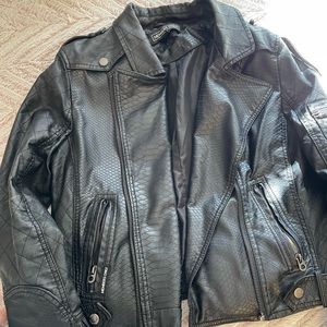 Black faux leather jacket